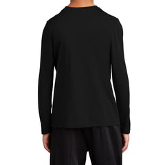 Youth Posi-UV Pro Long Sleeve Tee UPF 50 Sun Protection Moisture-Wicking PosiCharge Technology-Black