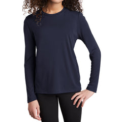 Youth Posi-UV Pro Long Sleeve Tee UPF 50 Sun Protection Moisture-Wicking PosiCharge Technology-True Navy