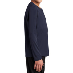 Youth Posi-UV Pro Long Sleeve Tee UPF 50 Sun Protection Moisture-Wicking PosiCharge Technology-True Navy