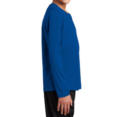 Youth Posi-UV Pro Long Sleeve Tee UPF 50 Sun Protection Moisture-Wicking PosiCharge Technology-True Royal