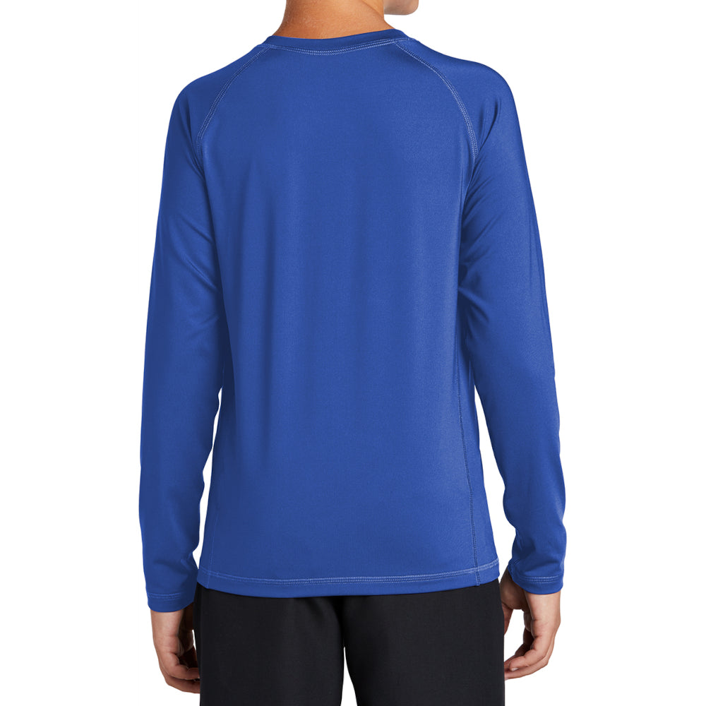 Youth Long Sleeve Rashguard Tee Ultimate Sun Protection & Comfort - True Royal