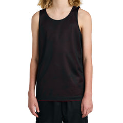 Youth PosiCharge Reversible Mesh Moisture-Wicking Double-Layer Tank-Black/ Deep Red