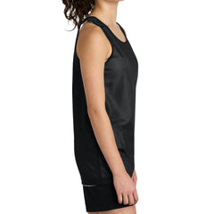 Youth PosiCharge Reversible Mesh Moisture-Wicking Double-Layer Tank-Black/ White