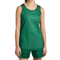Youth PosiCharge Reversible Mesh Moisture-Wicking Double-Layer Tank-Kelly Green/ White