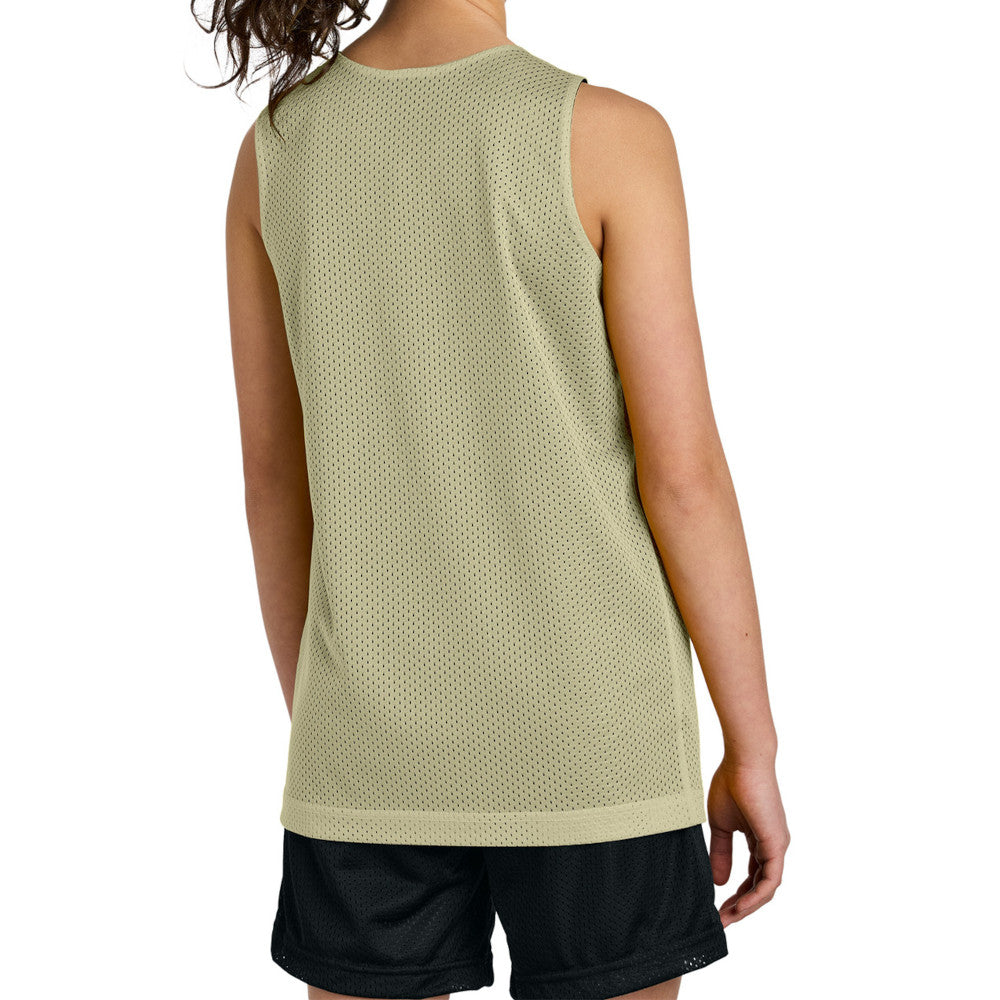 Youth PosiCharge Reversible Mesh Moisture-Wicking Double-Layer Tank-Vegas Gold/ Black