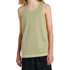 Youth PosiCharge Reversible Mesh Moisture-Wicking Double-Layer Tank-Vegas Gold/ Black