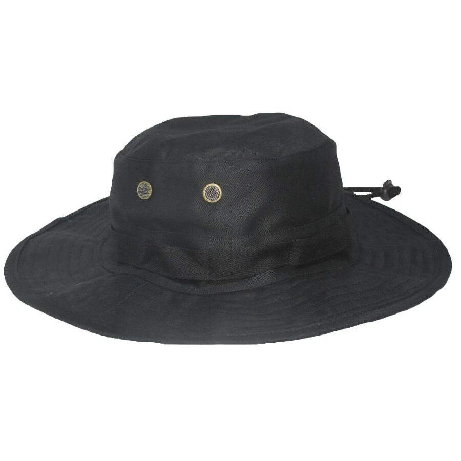 Mafoose Men's Tactical Army Military Boonie Bucket Outdoor Jungle Hat Black