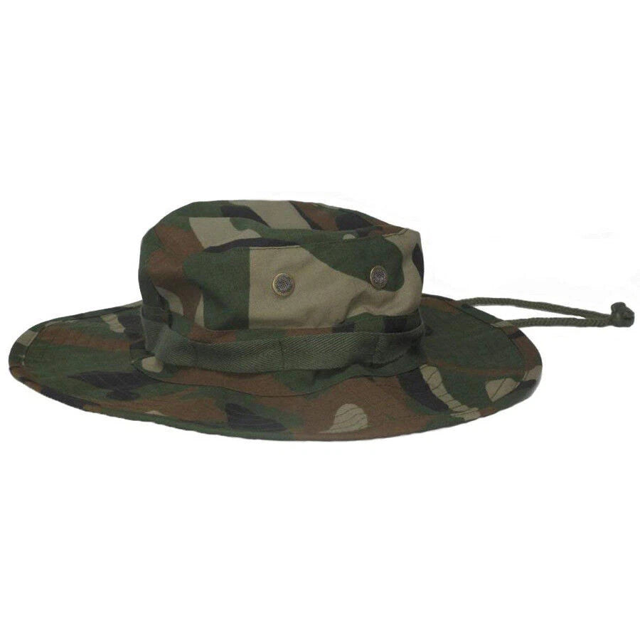 Mafoose Men's Tactical Army Military Boonie Bucket Outdoor Jungle Hat Woodland Camoflage