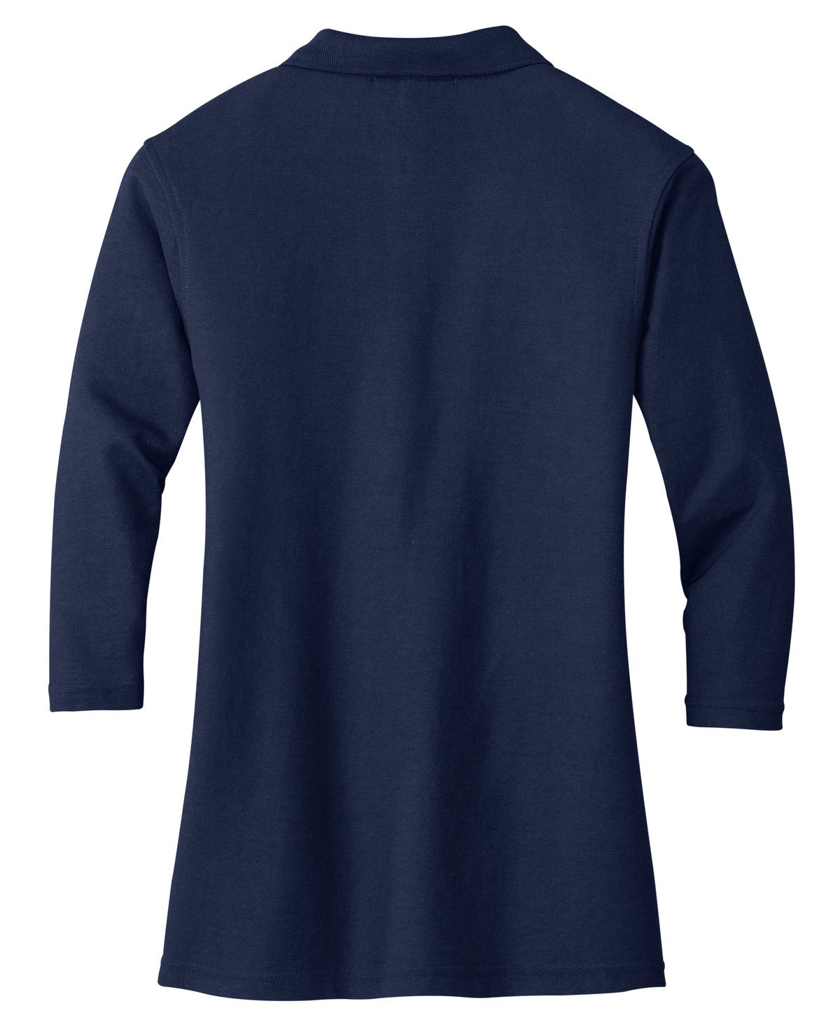 Mafoose Women's Soft Silk Touch 3/4-Sleeve Classic Polo Top Navy