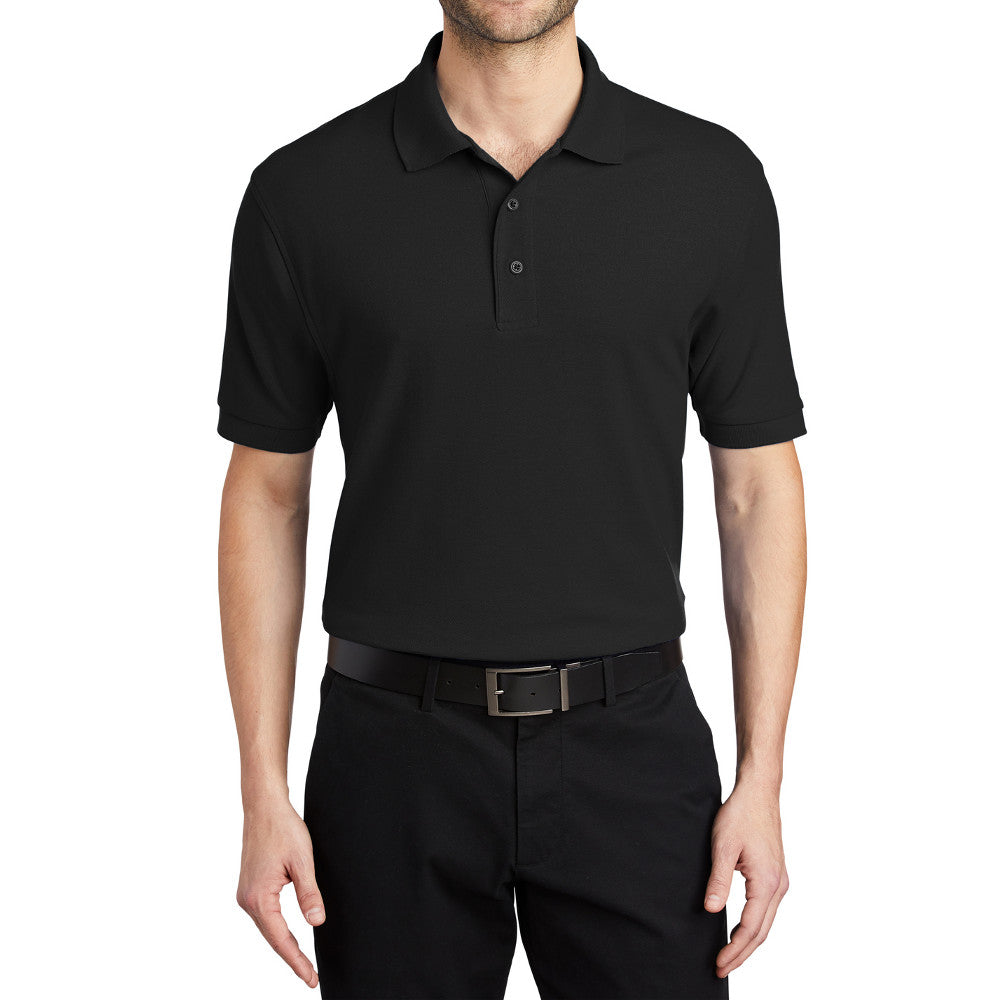 Men's Short Sleeve Soft Silk Touch Classic Polo Shirt for Everyday Comfort