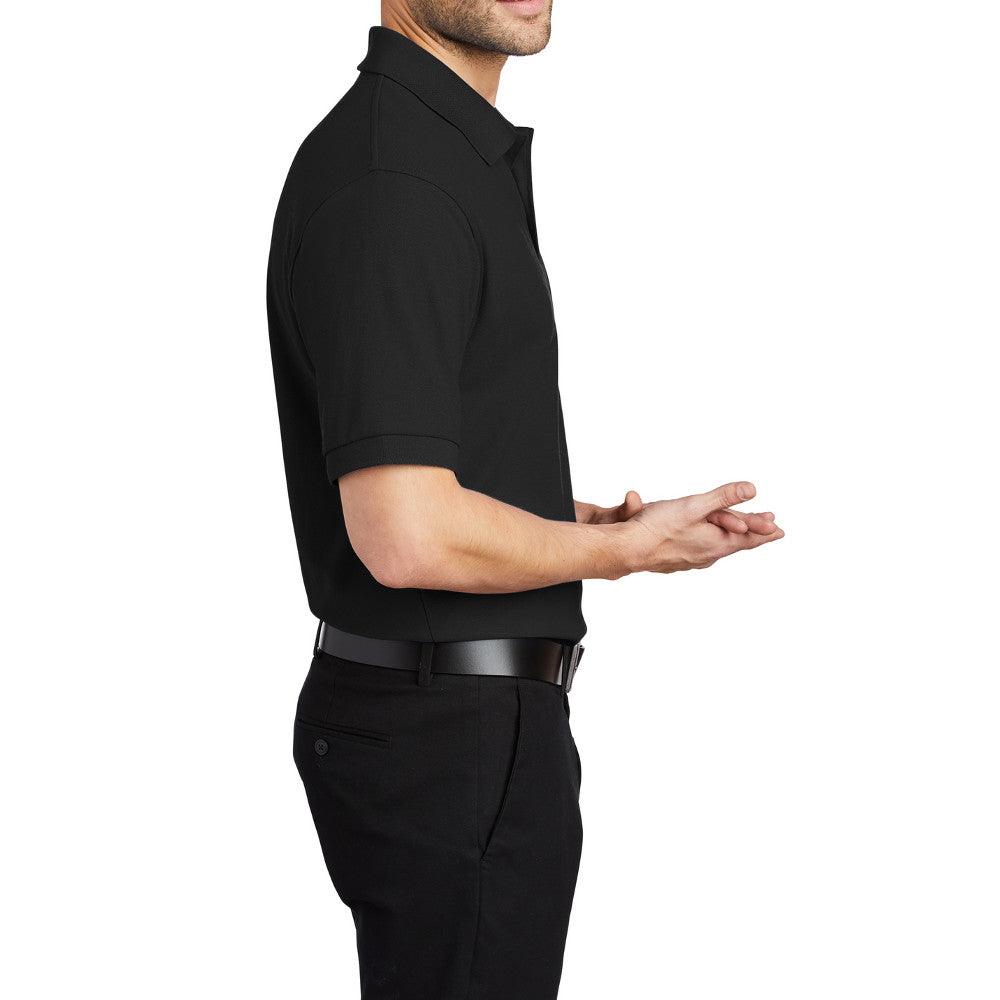 Men's Short Sleeve Soft Silk Touch Classic Polo Shirt for Everyday Comfort