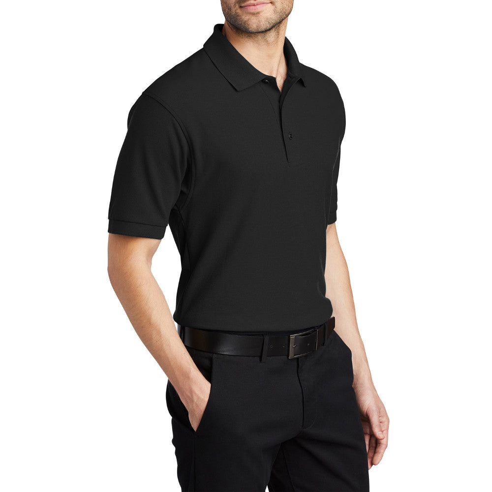 Men's Short Sleeve Soft Silk Touch Classic Polo Shirt for Everyday Comfort