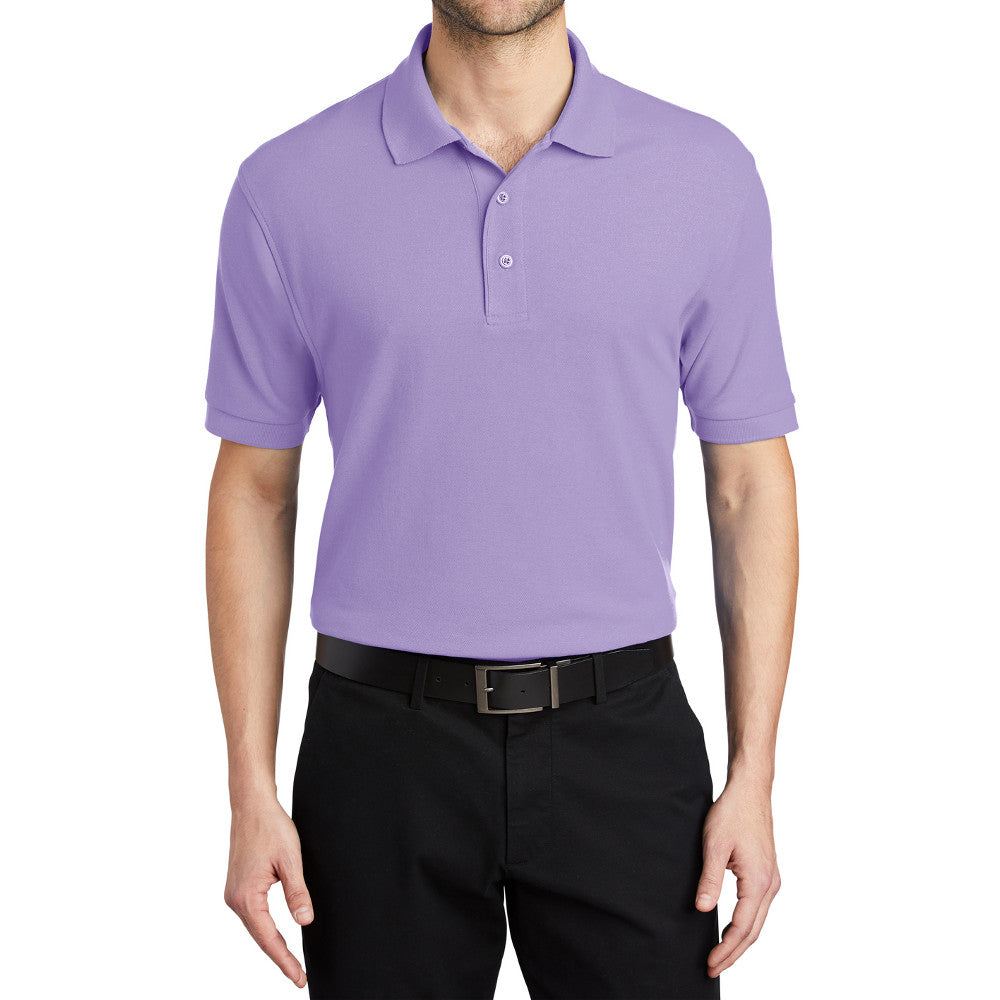 Men's Short Sleeve Soft Silk Touch Classic Polo Shirt for Everyday Comfort