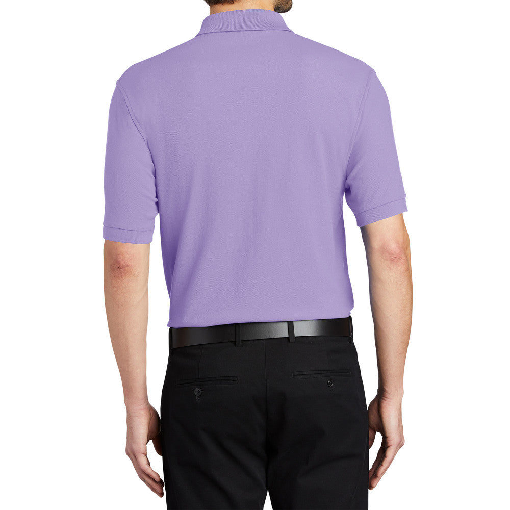 Men's Short Sleeve Soft Silk Touch Classic Polo Shirt for Everyday Comfort