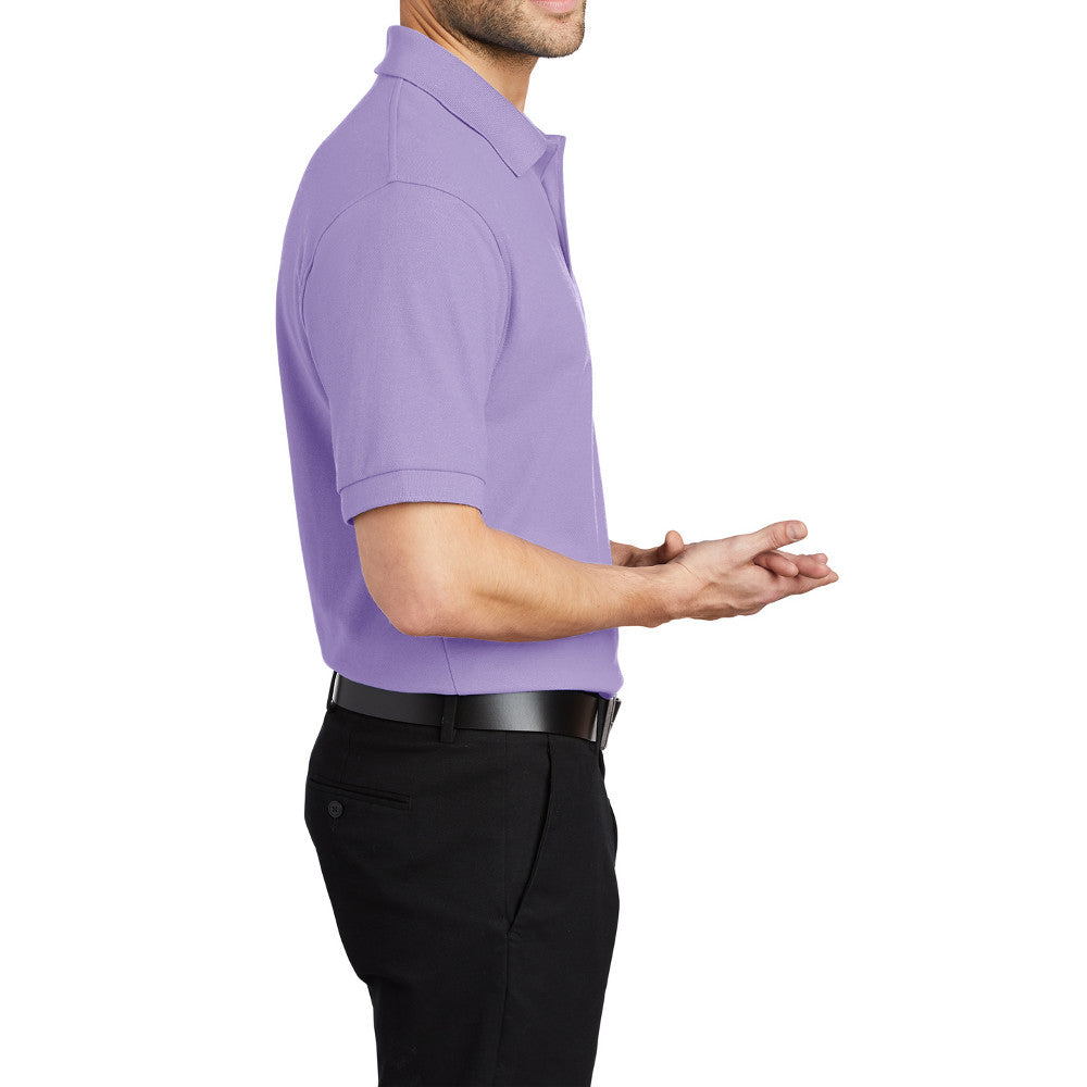 Men's Short Sleeve Soft Silk Touch Classic Polo Shirt for Everyday Comfort
