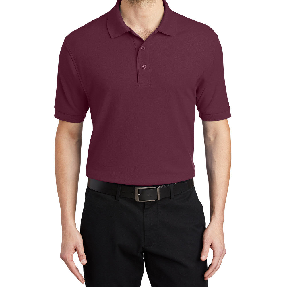 Men's Short Sleeve Soft Silk Touch Classic Polo Shirt for Everyday Comfort
