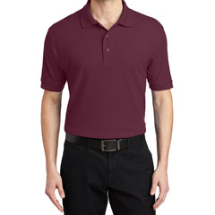 Men's Short Sleeve Soft Silk Touch Classic Polo Shirt for Everyday Comfort