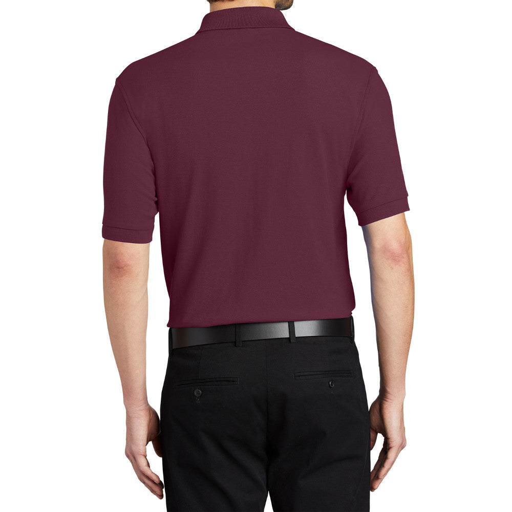 Men's Short Sleeve Soft Silk Touch Classic Polo Shirt for Everyday Comfort
