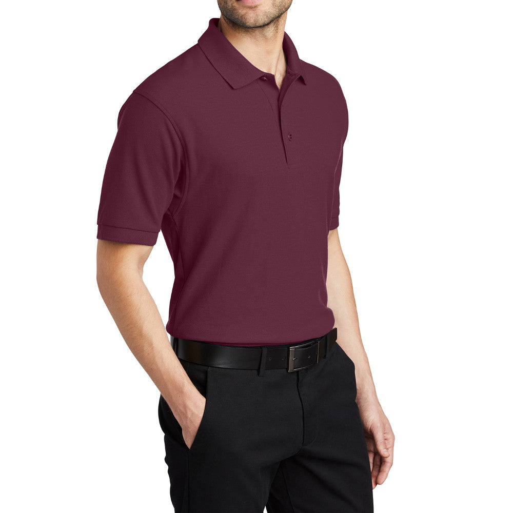 Men's Short Sleeve Soft Silk Touch Classic Polo Shirt for Everyday Comfort