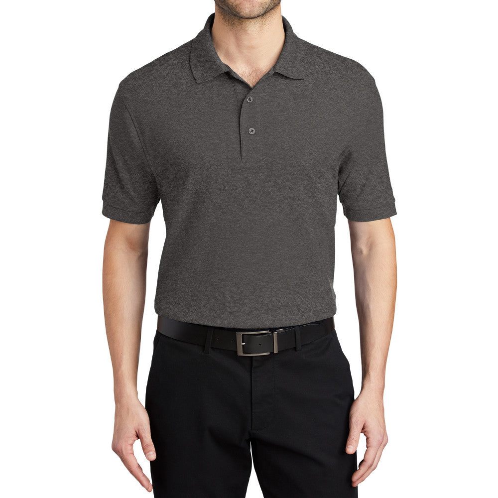 Men's Short Sleeve Soft Silk Touch Classic Polo Shirt for Everyday Comfort