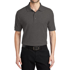 Men's Short Sleeve Soft Silk Touch Classic Polo Shirt for Everyday Comfort
