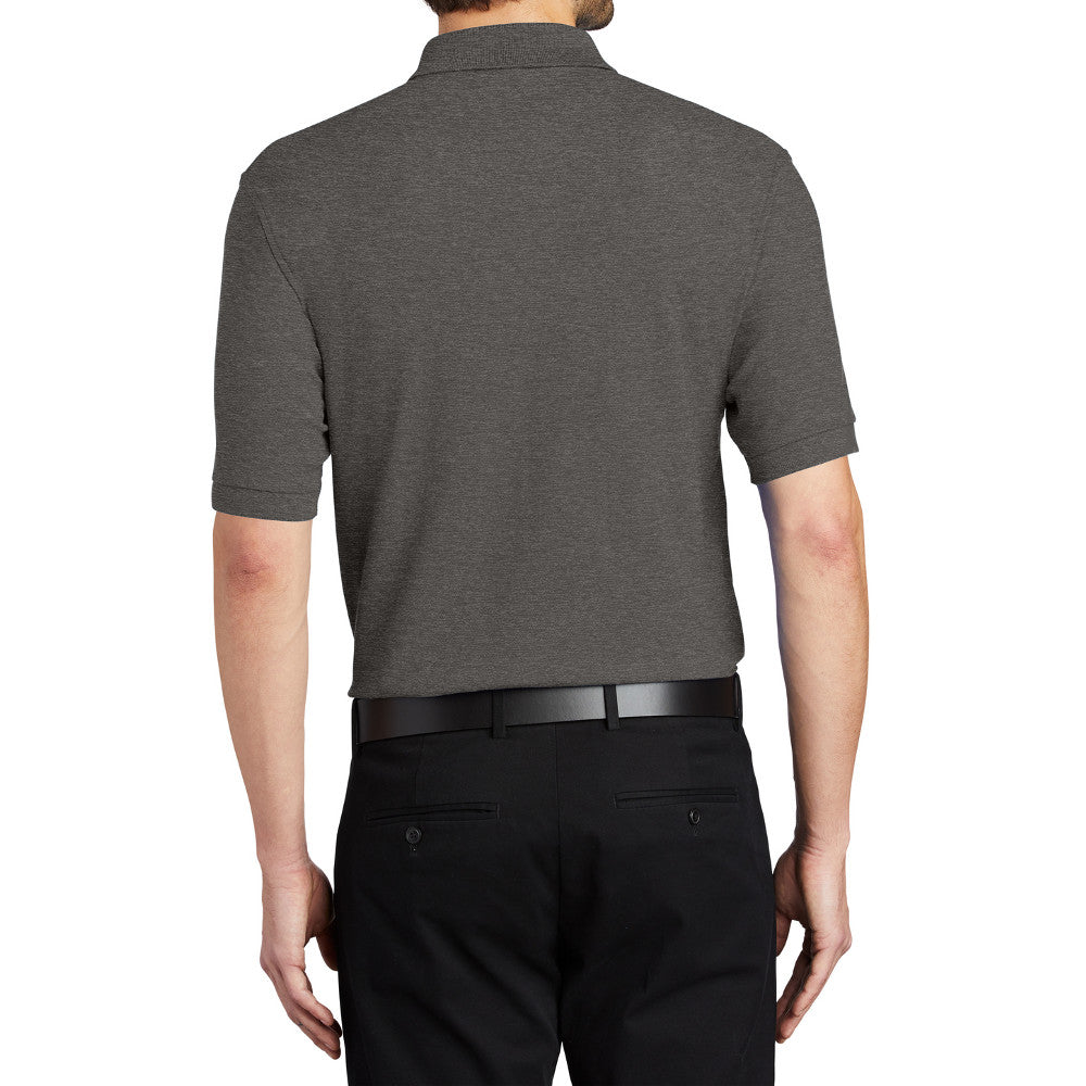 Men's Short Sleeve Soft Silk Touch Classic Polo Shirt for Everyday Comfort