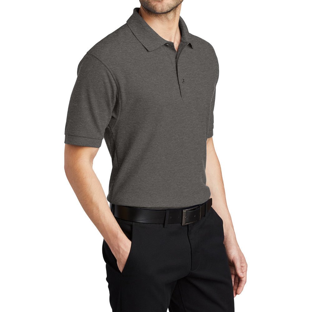 Men's Short Sleeve Soft Silk Touch Classic Polo Shirt for Everyday Comfort