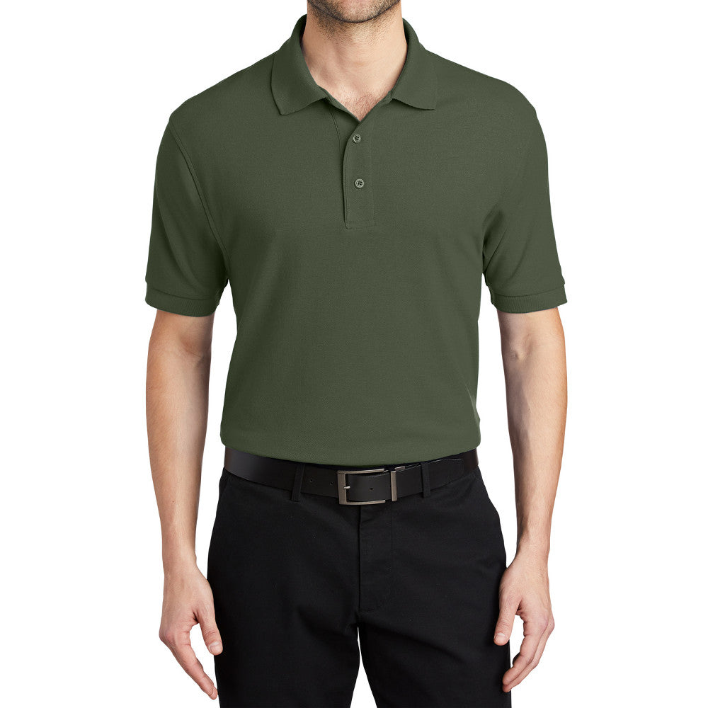 Men's Short Sleeve Soft Silk Touch Classic Polo Shirt for Everyday Comfort