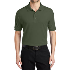 Men's Short Sleeve Soft Silk Touch Classic Polo Shirt for Everyday Comfort