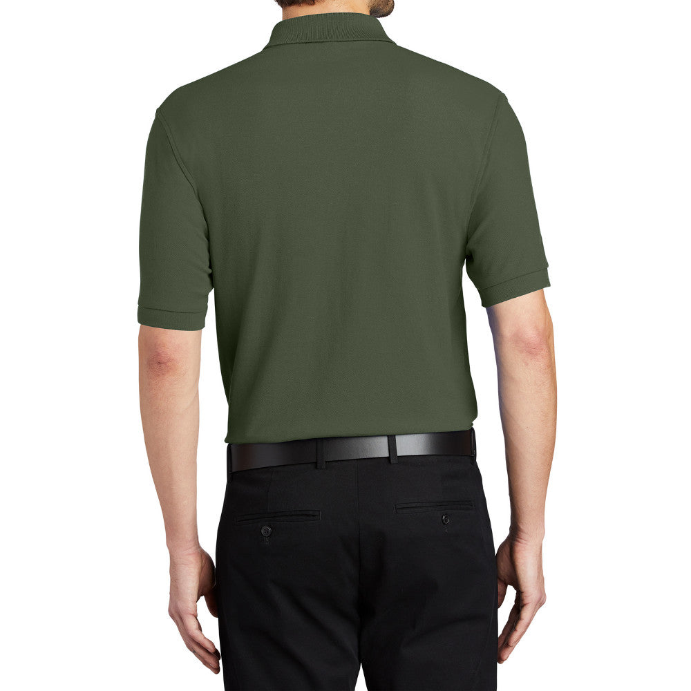 Men's Short Sleeve Soft Silk Touch Classic Polo Shirt for Everyday Comfort