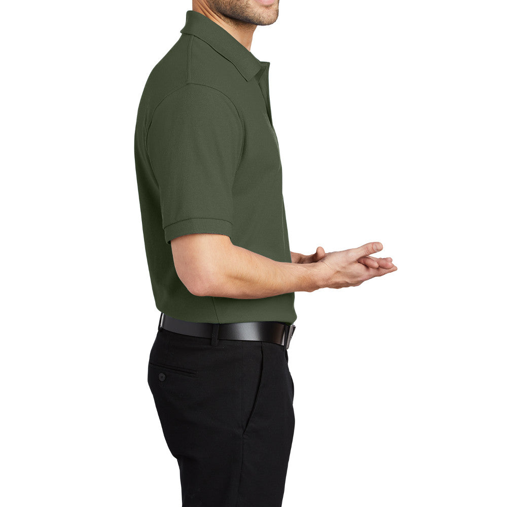 Men's Short Sleeve Soft Silk Touch Classic Polo Shirt for Everyday Comfort