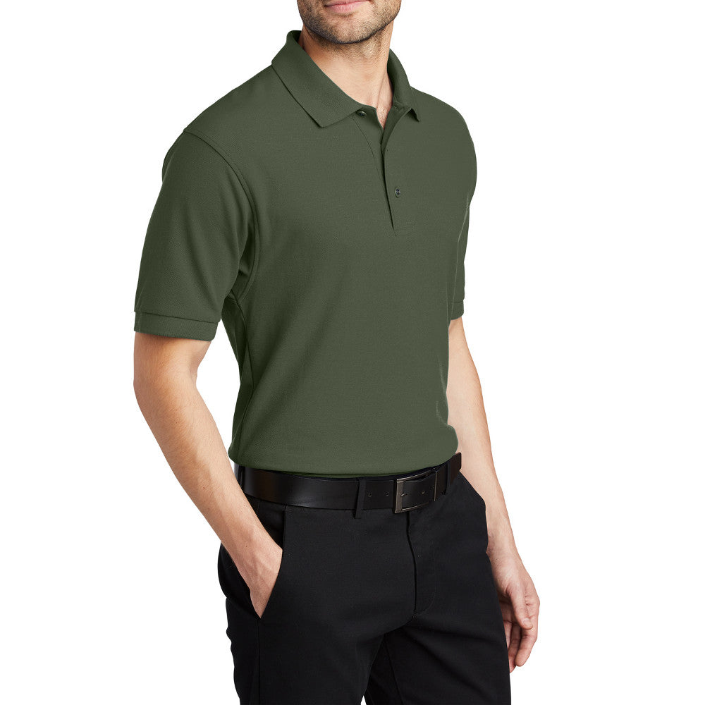 Men's Short Sleeve Soft Silk Touch Classic Polo Shirt for Everyday Comfort