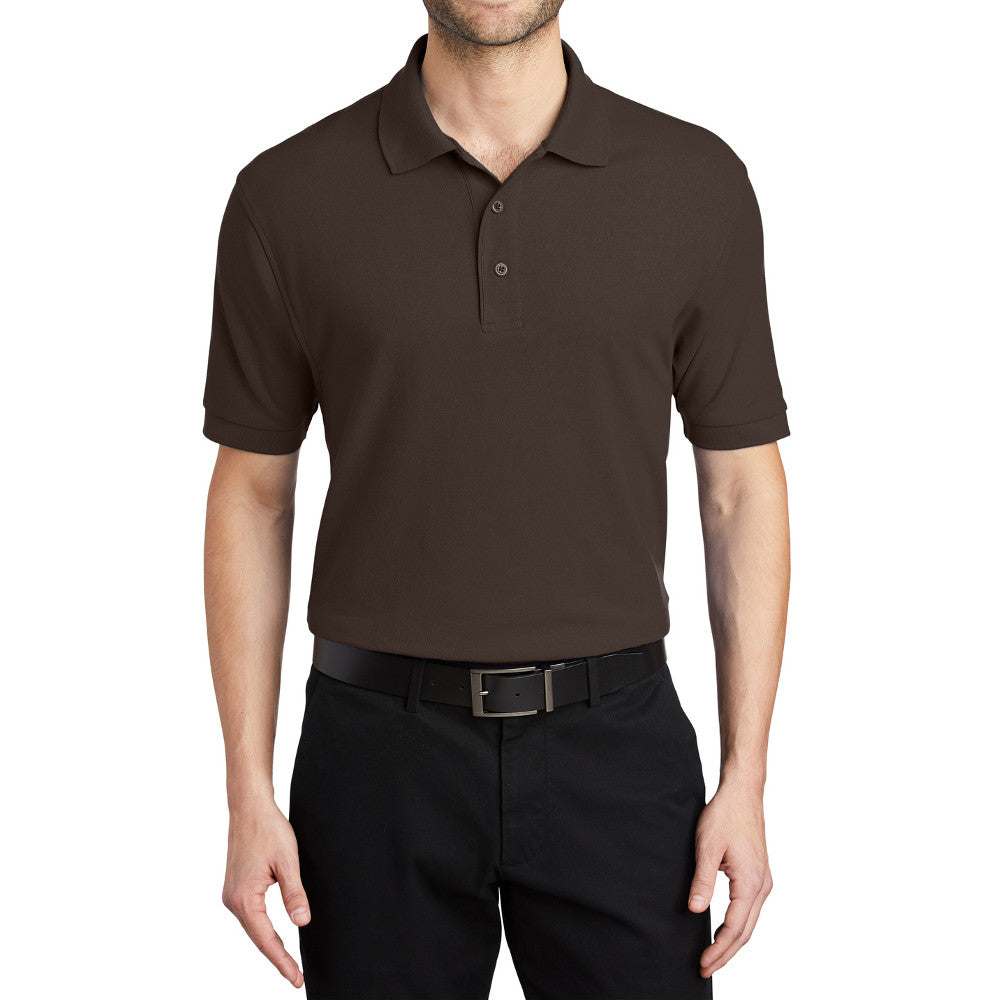 Men's Short Sleeve Soft Silk Touch Classic Polo Shirt for Everyday Comfort