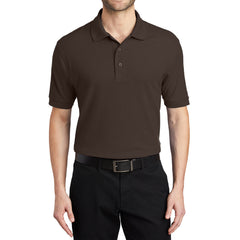 Men's Short Sleeve Soft Silk Touch Classic Polo Shirt for Everyday Comfort