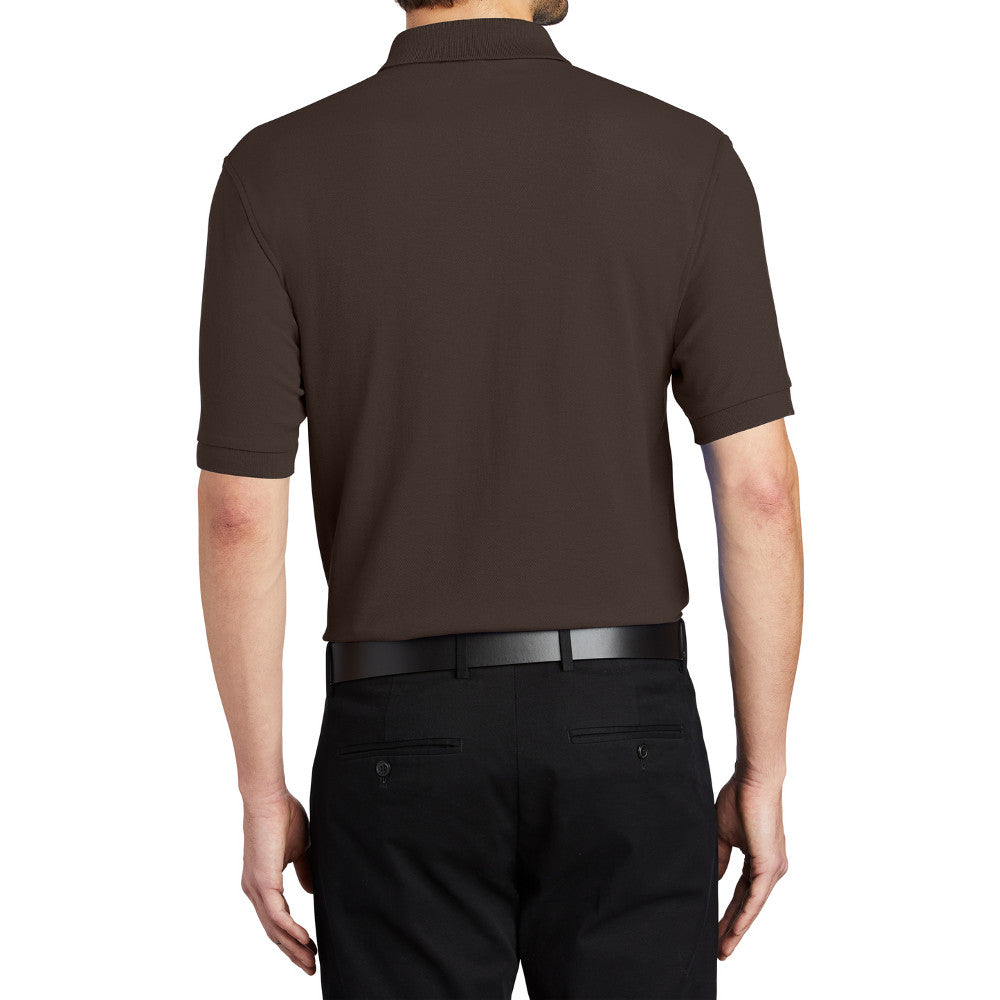 Men's Short Sleeve Soft Silk Touch Classic Polo Shirt for Everyday Comfort