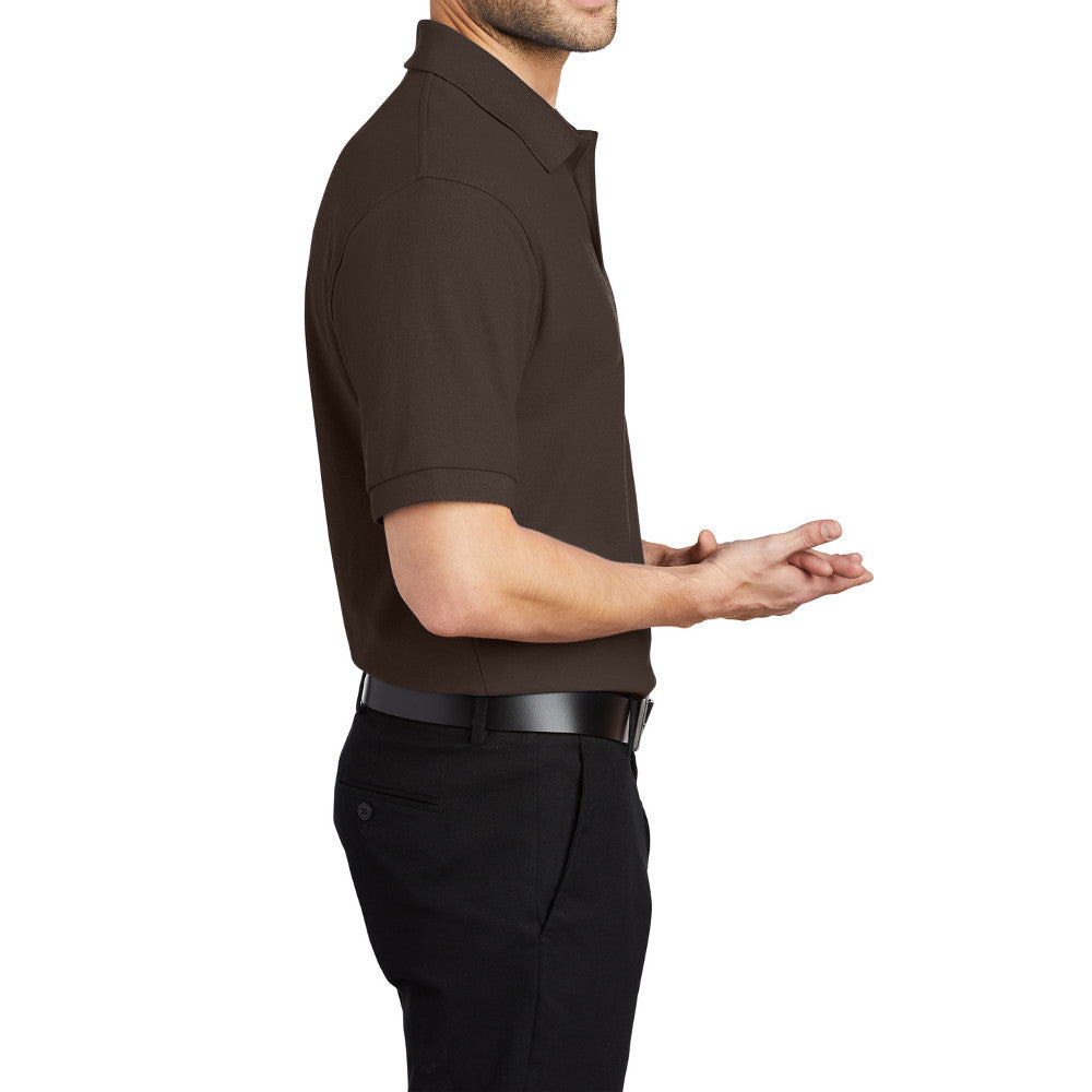 Men's Short Sleeve Soft Silk Touch Classic Polo Shirt for Everyday Comfort