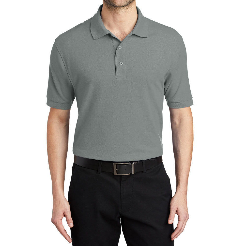 Men's Short Sleeve Soft Silk Touch Classic Polo Shirt for Everyday Comfort