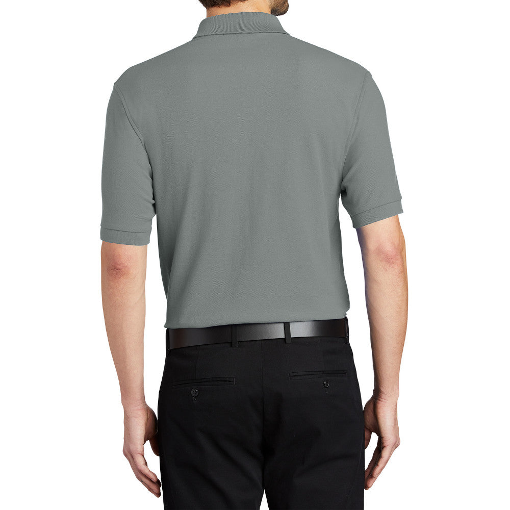 Men's Short Sleeve Soft Silk Touch Classic Polo Shirt for Everyday Comfort