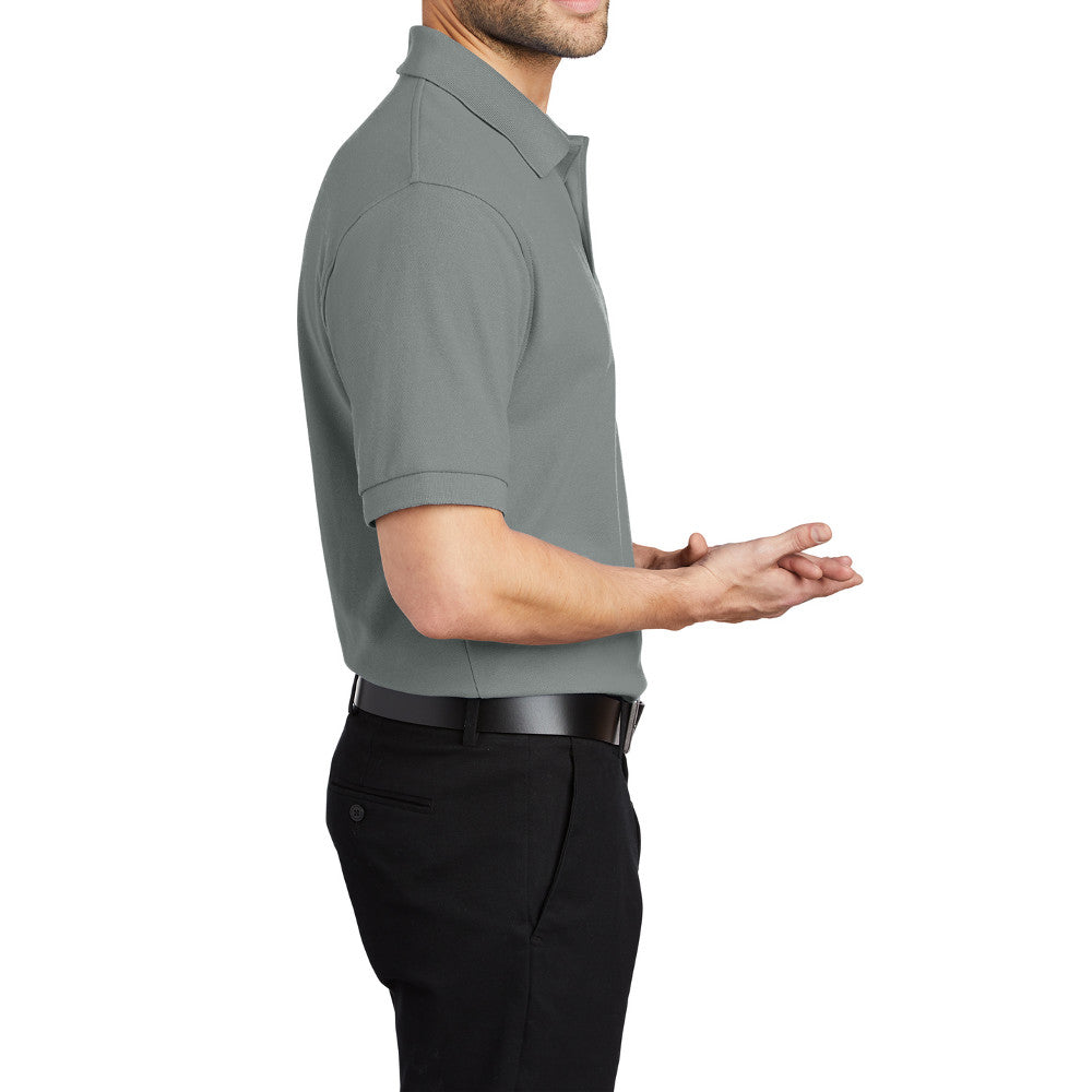 Men's Short Sleeve Soft Silk Touch Classic Polo Shirt for Everyday Comfort