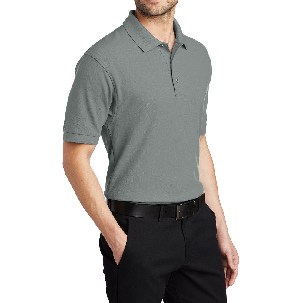 Men's Short Sleeve Soft Silk Touch Classic Polo Shirt for Everyday Comfort