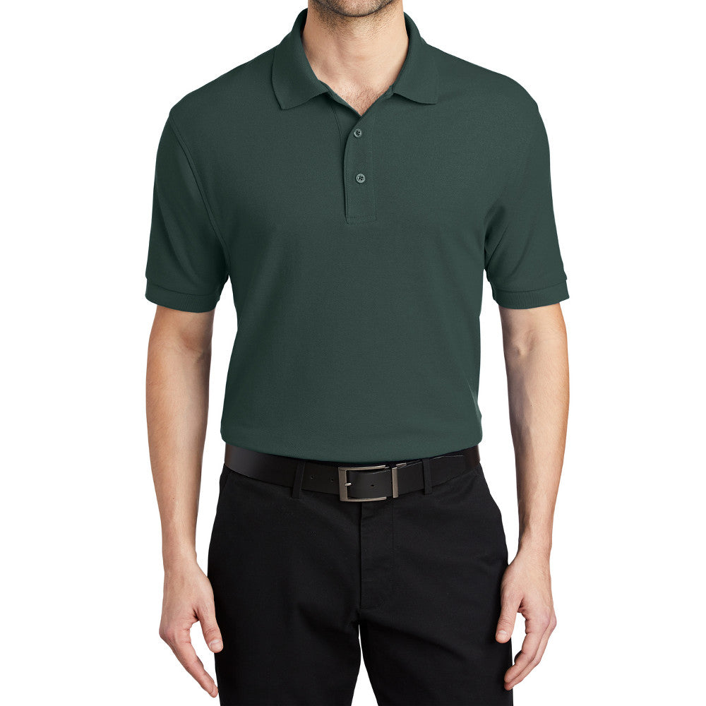 Men's Short Sleeve Soft Silk Touch Classic Polo Shirt for Everyday Comfort
