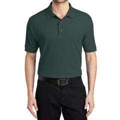 Men's Short Sleeve Soft Silk Touch Classic Polo Shirt for Everyday Comfort