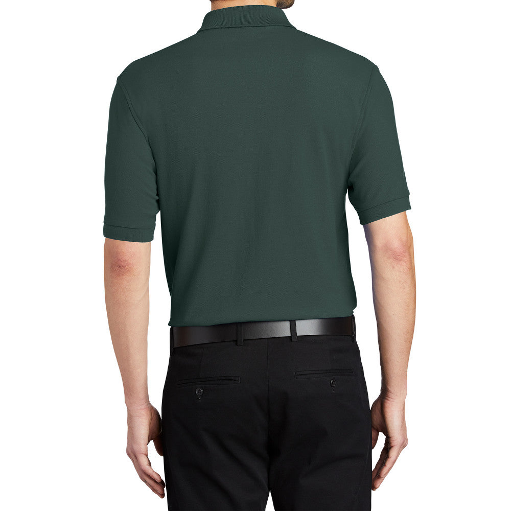 Men's Short Sleeve Soft Silk Touch Classic Polo Shirt for Everyday Comfort