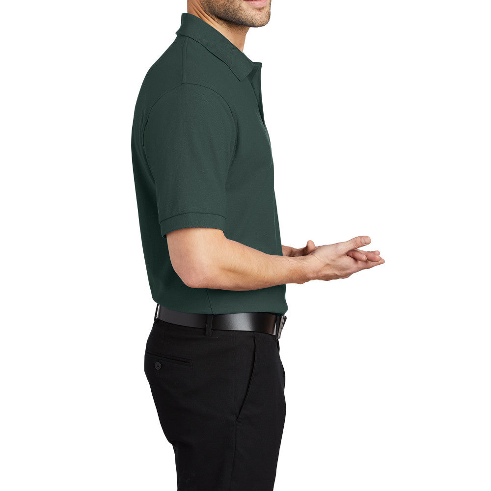 Men's Short Sleeve Soft Silk Touch Classic Polo Shirt for Everyday Comfort