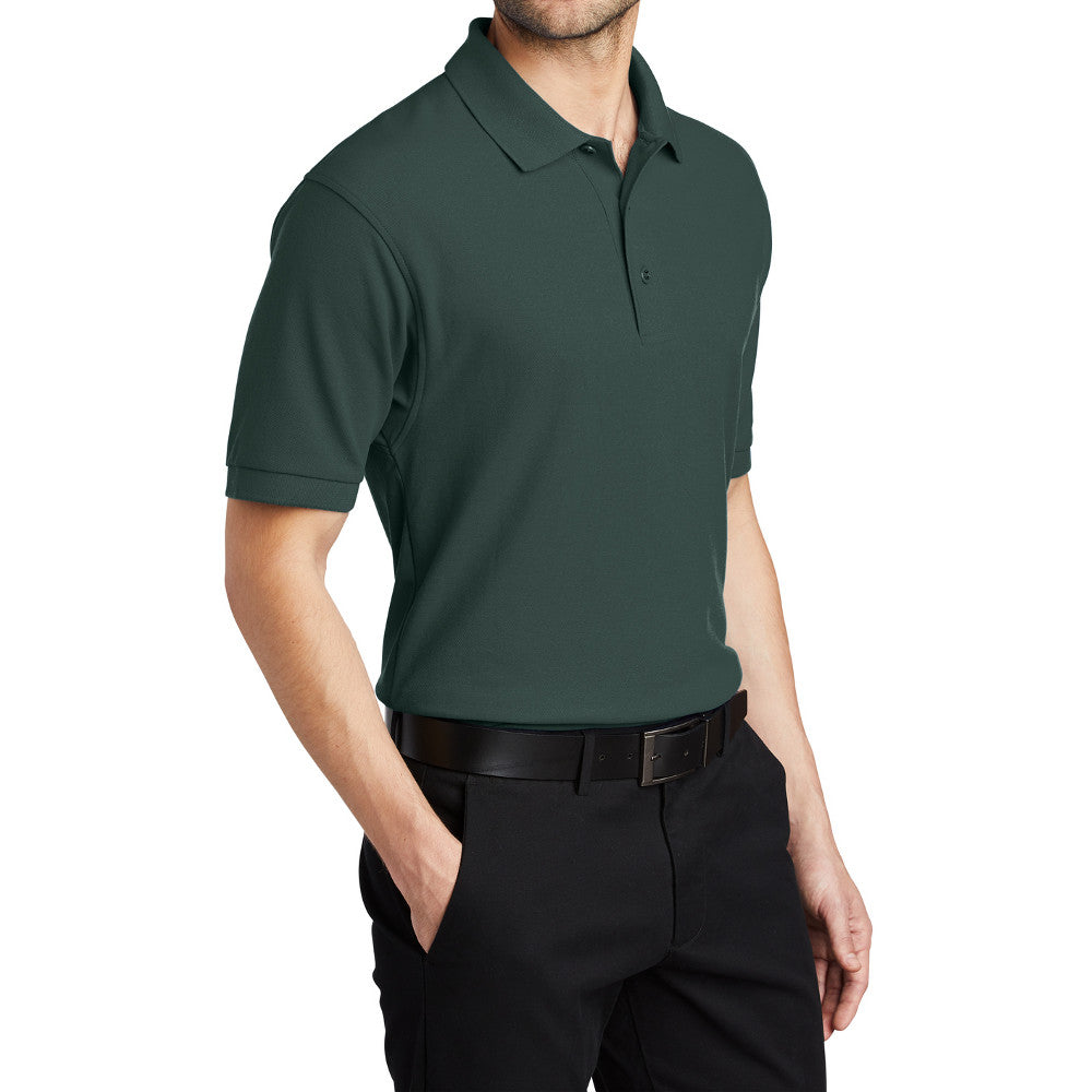 Men's Short Sleeve Soft Silk Touch Classic Polo Shirt for Everyday Comfort