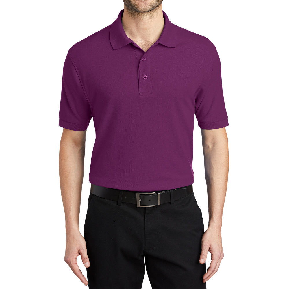 Men's Short Sleeve Soft Silk Touch Classic Polo Shirt for Everyday Comfort