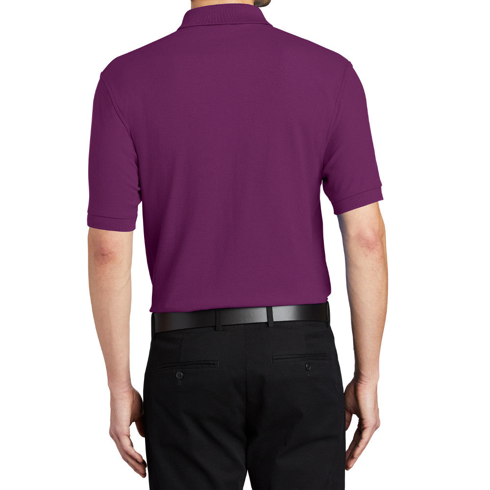 Men's Short Sleeve Soft Silk Touch Classic Polo Shirt for Everyday Comfort