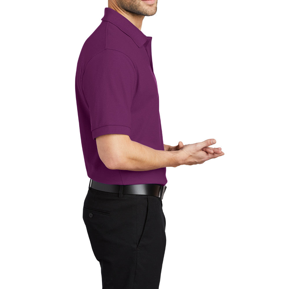 Men's Short Sleeve Soft Silk Touch Classic Polo Shirt for Everyday Comfort