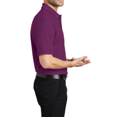 Men's Short Sleeve Soft Silk Touch Classic Polo Shirt for Everyday Comfort