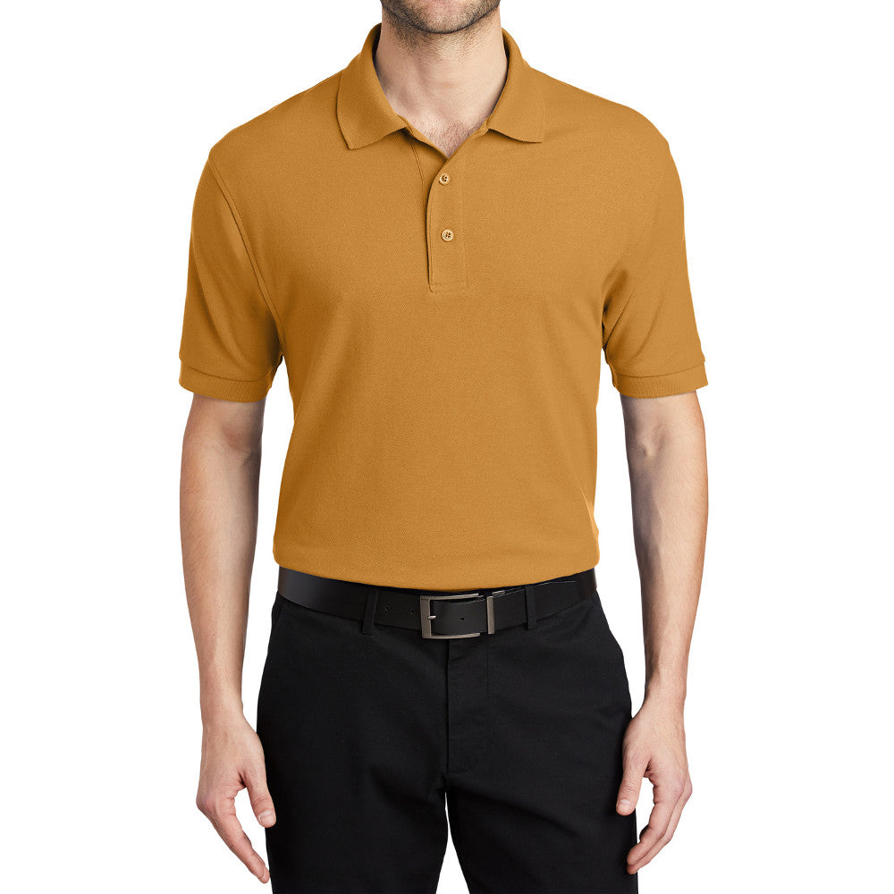 Men's Short Sleeve Soft Silk Touch Classic Polo Shirt for Everyday Comfort